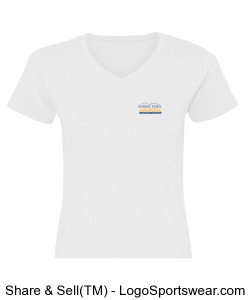 LAT Ladies Fine Jersey V-Neck T-Shirt Design Zoom